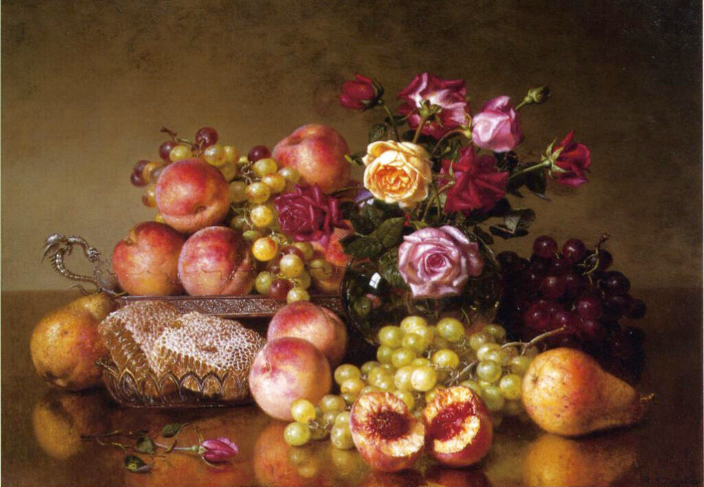 fruit with honey